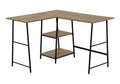 L-Shape Corner Computer Desk with Storage Shelves