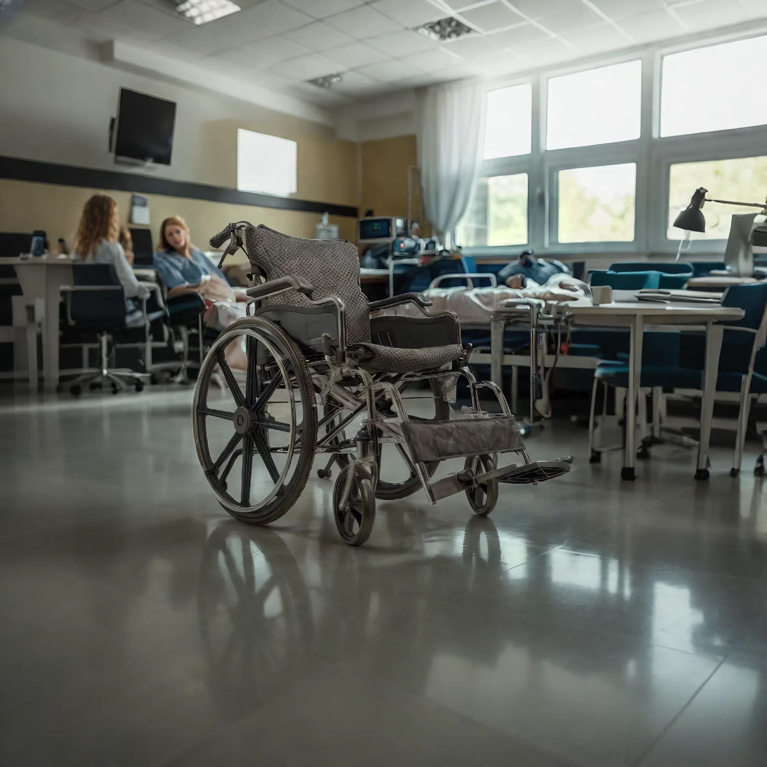 Lightweight Foldable Manual Wheelchair for Adults with Double Brakes
