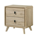 Nightstand & 2 Drawers - Beige