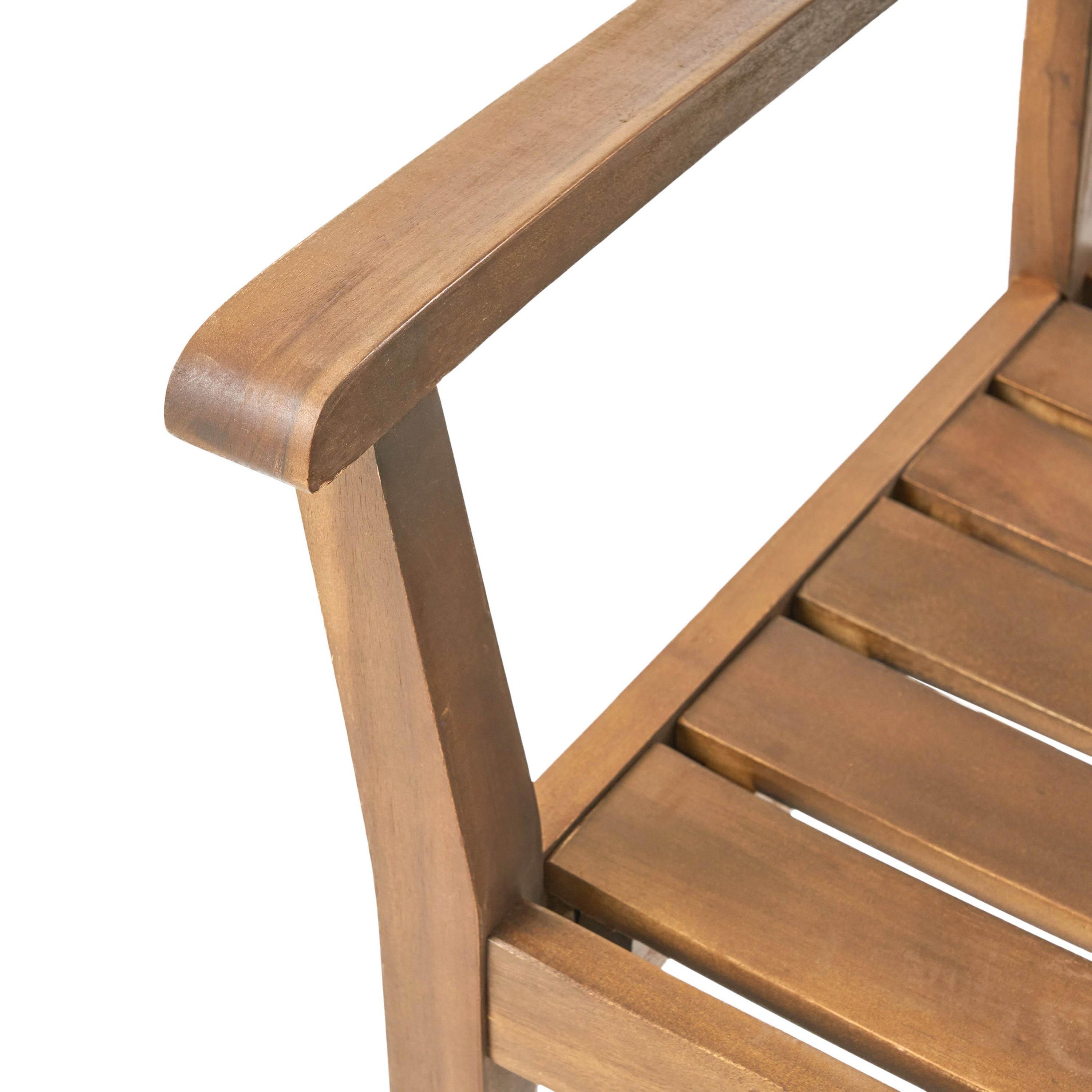 Stamford Dining Chairs Set of 2, Acacia Wood Patio Armchair