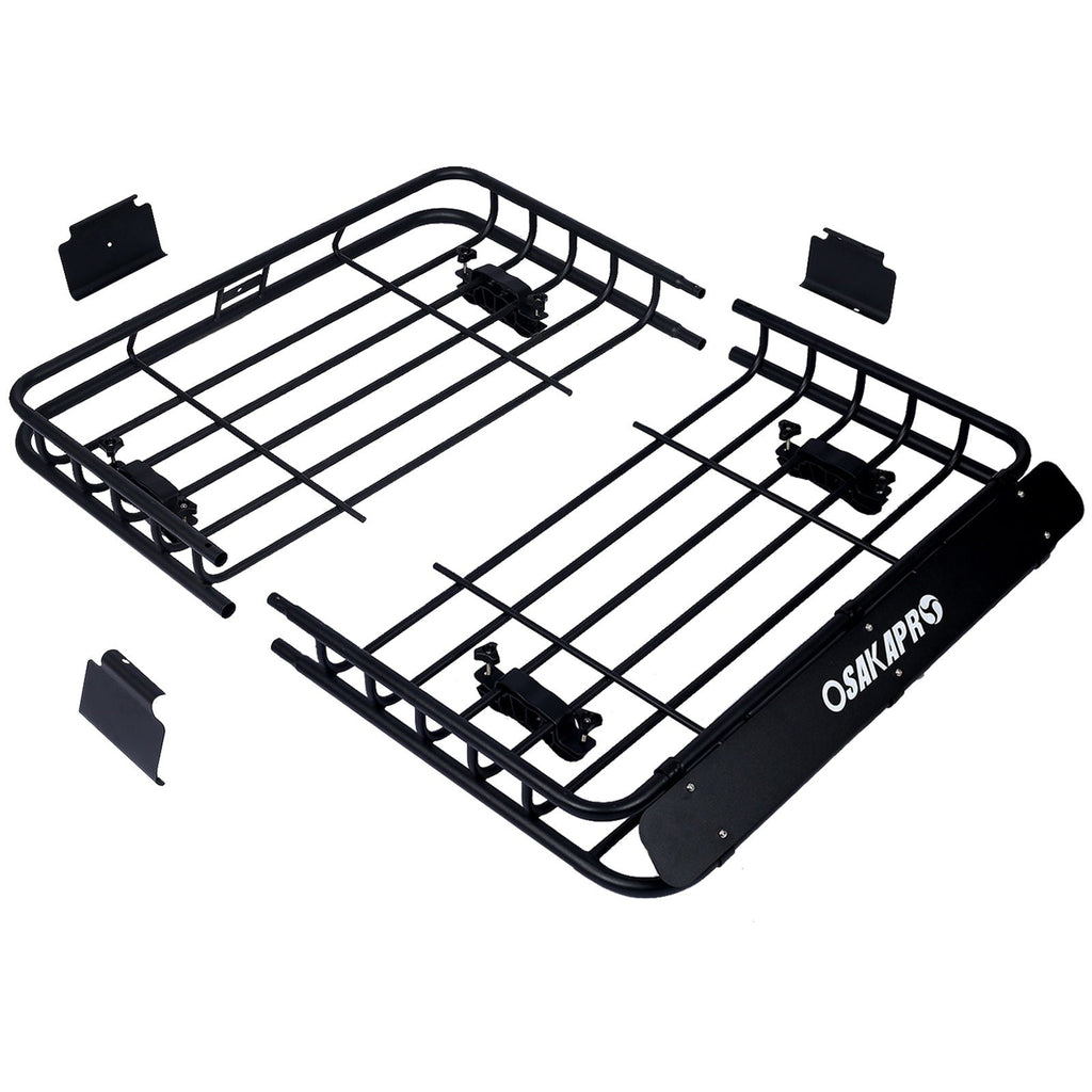 Motoring Rooftop Cargo Carrier Basket Steel Universal Fit Roof Rack