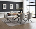 Lawton 7-Piece Dining Room Set - Natural / Black / Gray