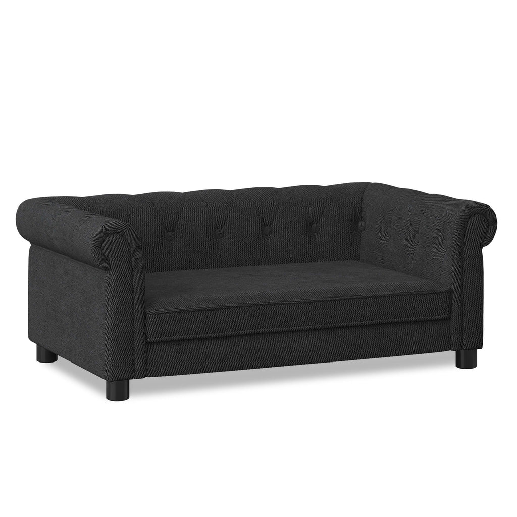 Modern Elegant Rectangle Pet Bed, Durable Elevated Dog Sofa