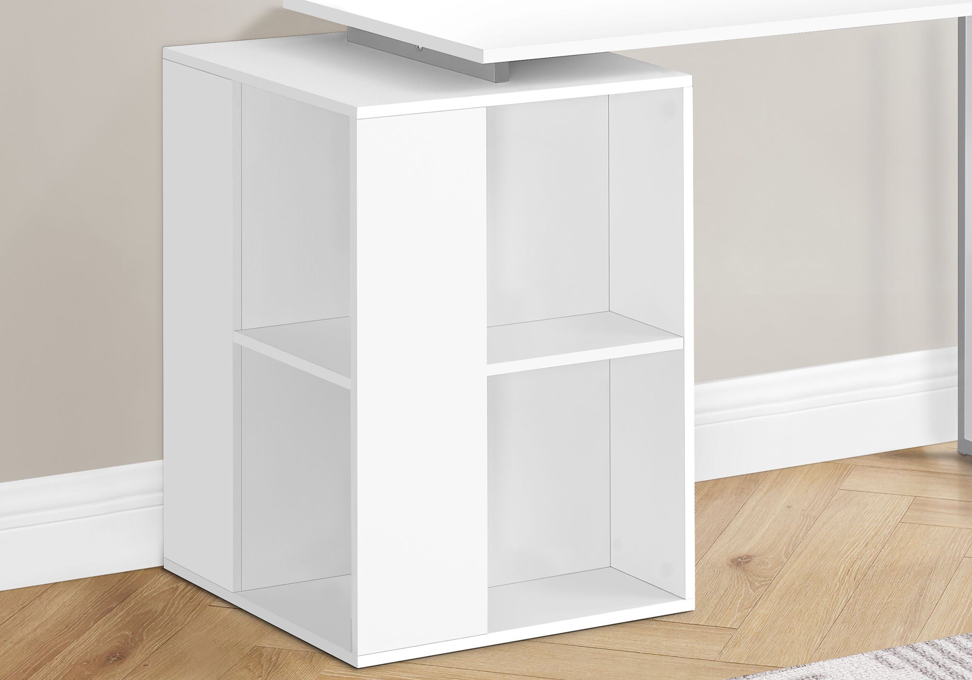 Computer Desk with Left/Right Setup and Storage Shelves