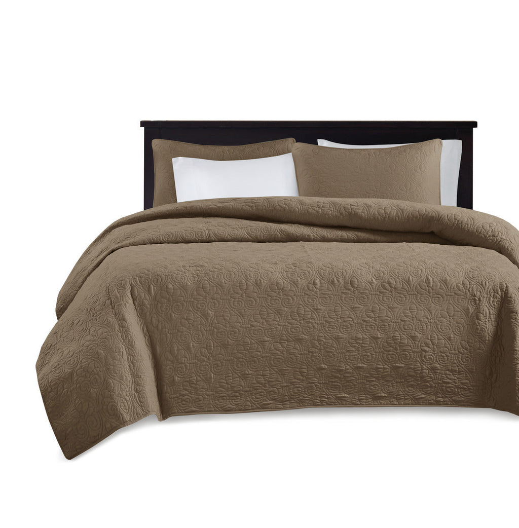 Reversible Quilt Set Mocha Full/Queen