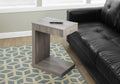 Accent Table, C-Shaped Contemporary & Modern - Taupe
