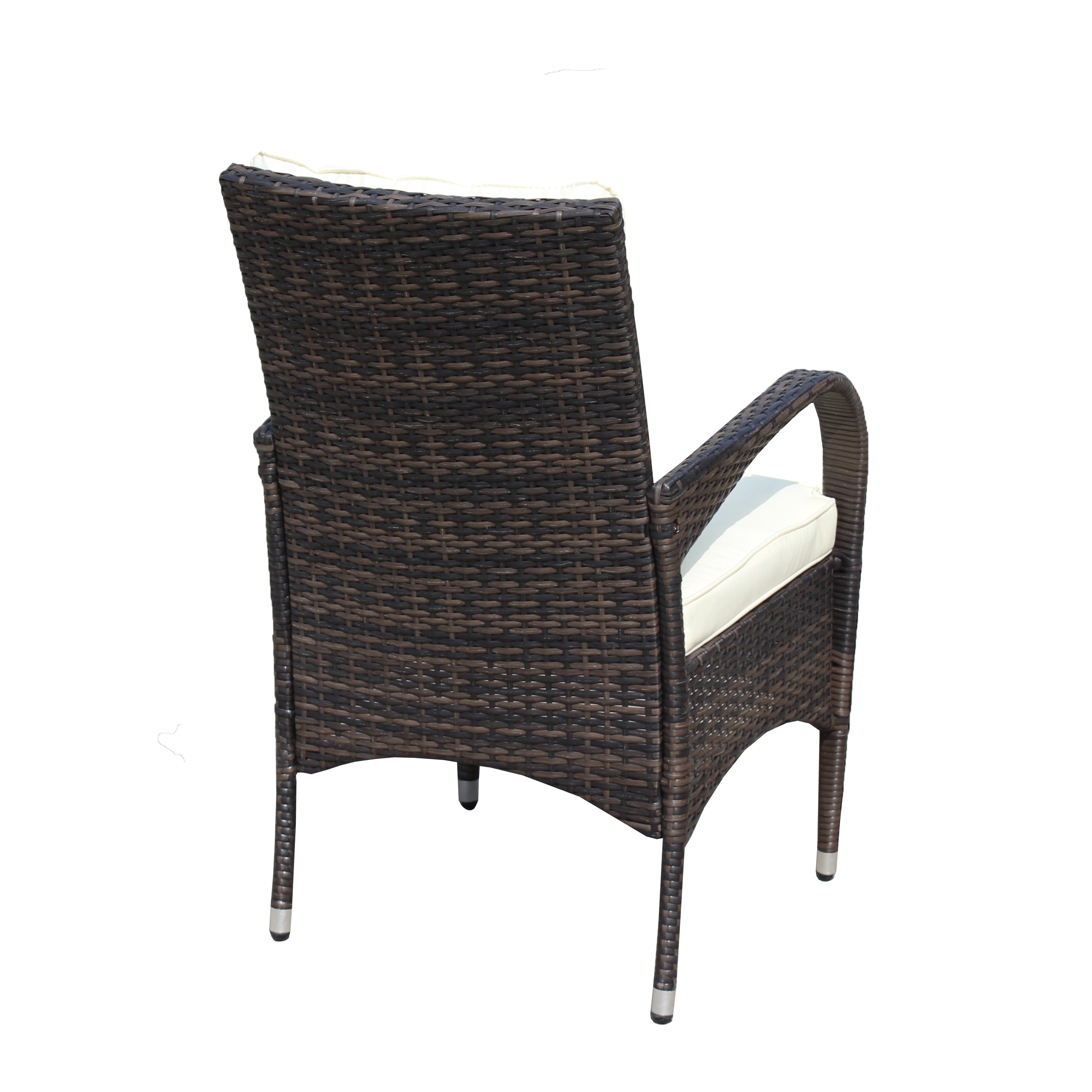 2-Piece Liberatore Dining Chairs with Beige Cushions