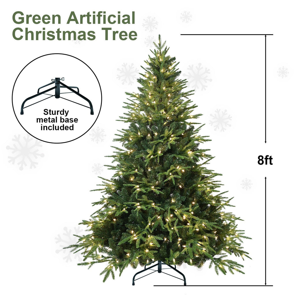 6.5ft Pre-Lit Artificial Christmas Tree with 450 Warm White Lights
