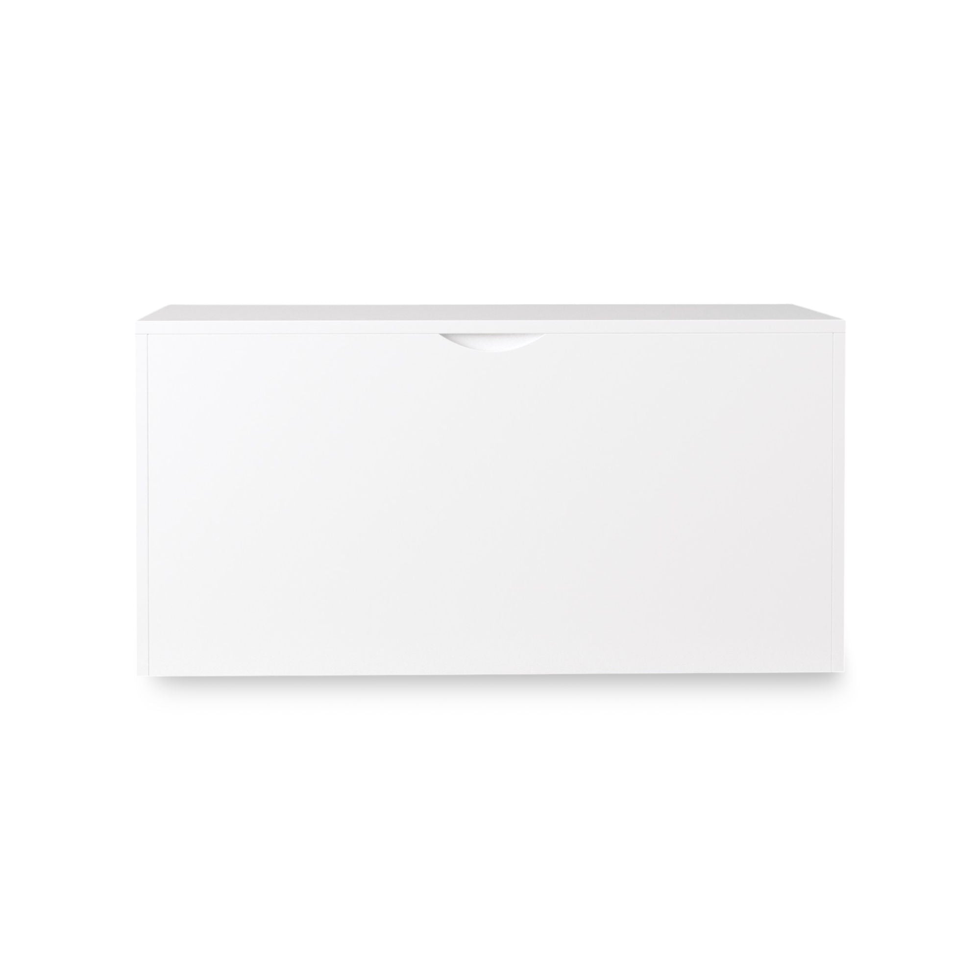Toy Storage Organizer With Rolling Drawer, Chest With Wheels, Large Pull Out Bin For Nursery - White
