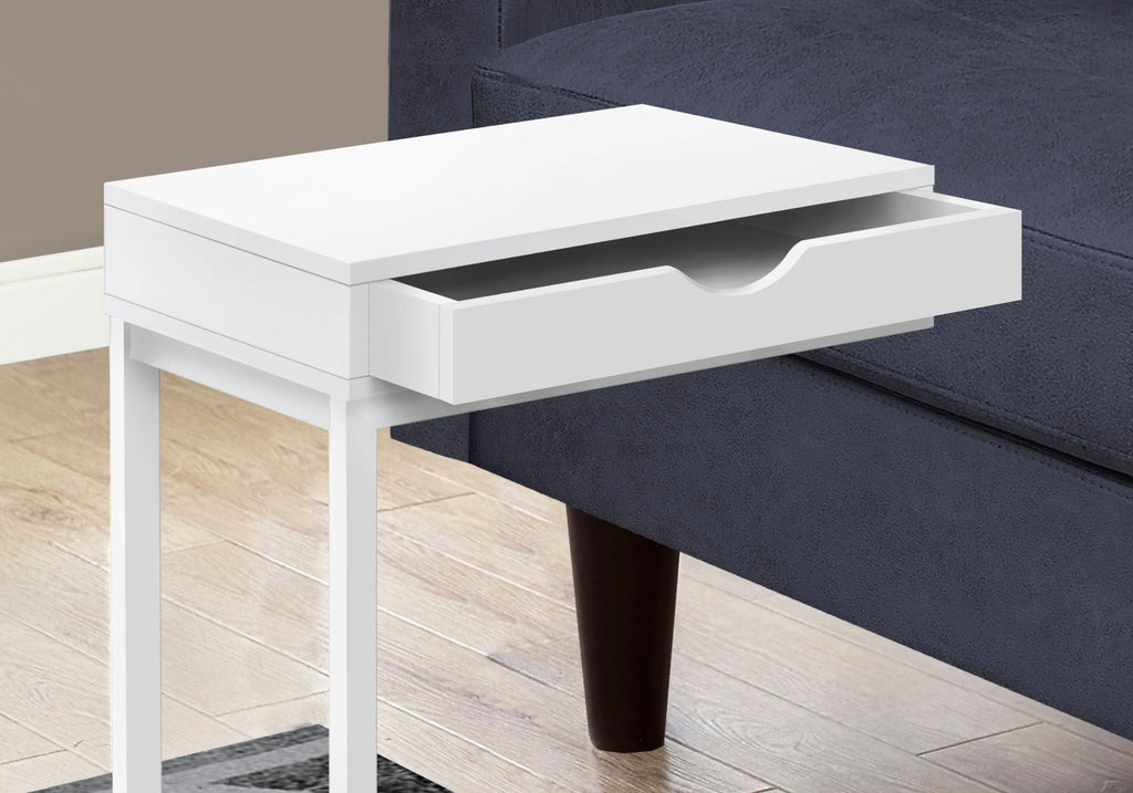 Accent Table, C - Shaped Contemporary Elegant Design