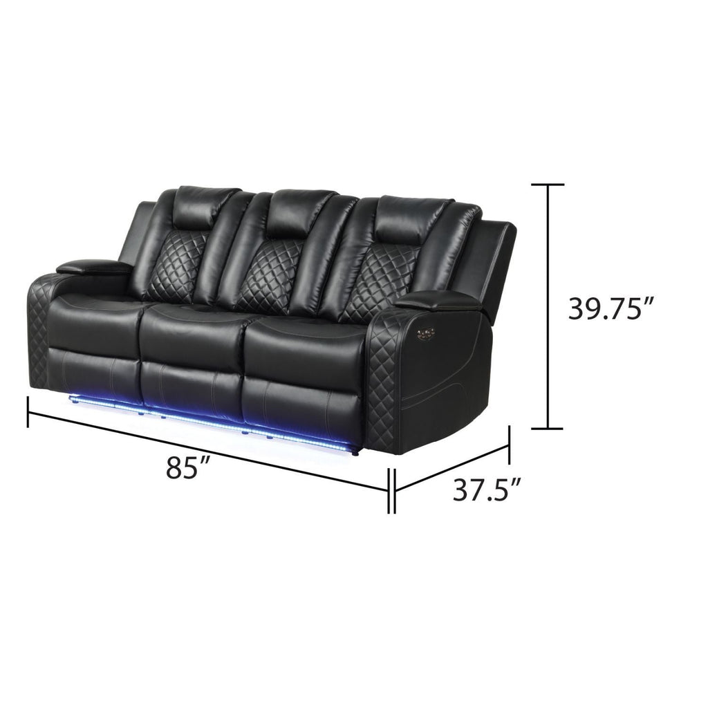Benz - LED & Power Recliner With Adjustable Headrests And Ambient LED Lighting