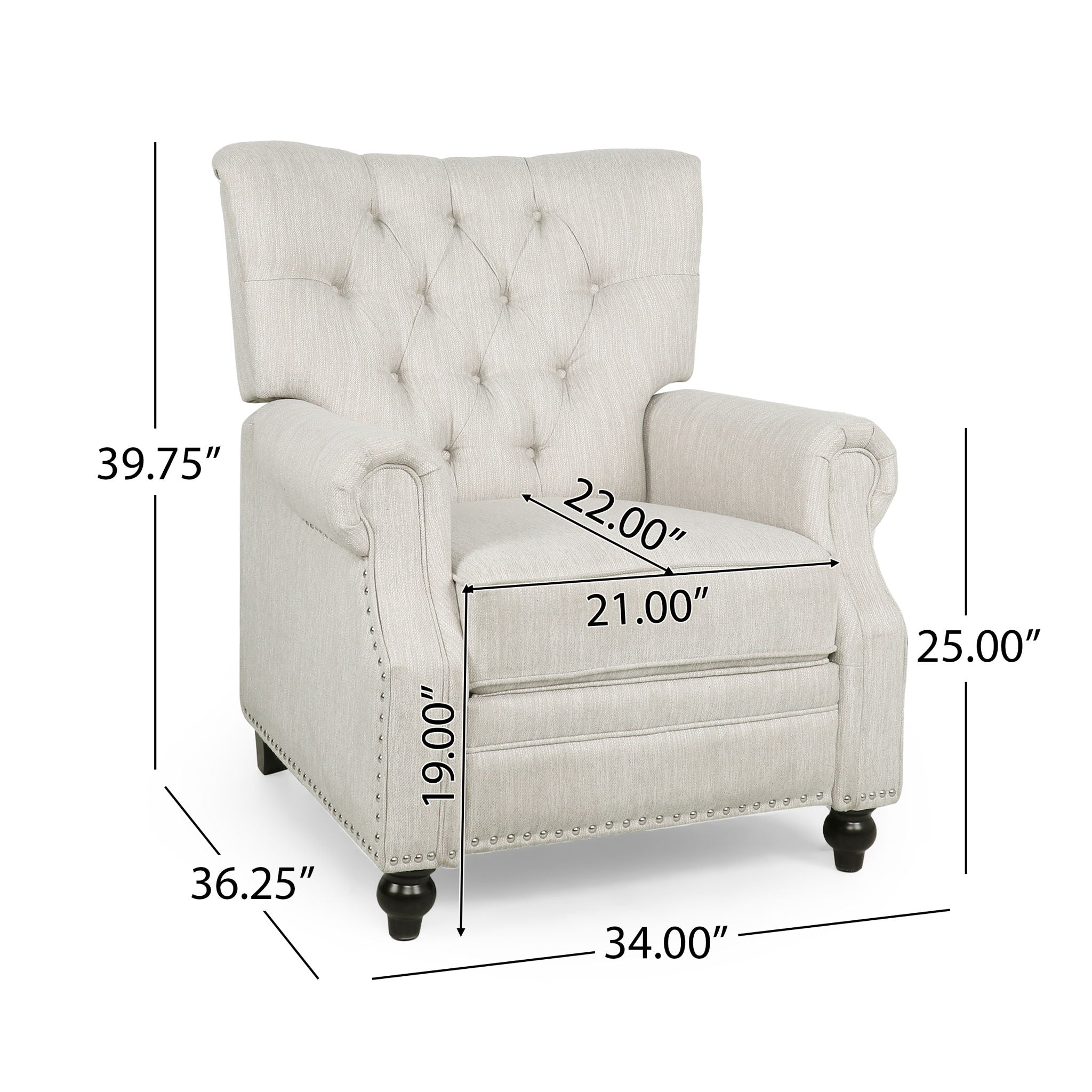 Welch Contemporary Tufted Pushback Recliner