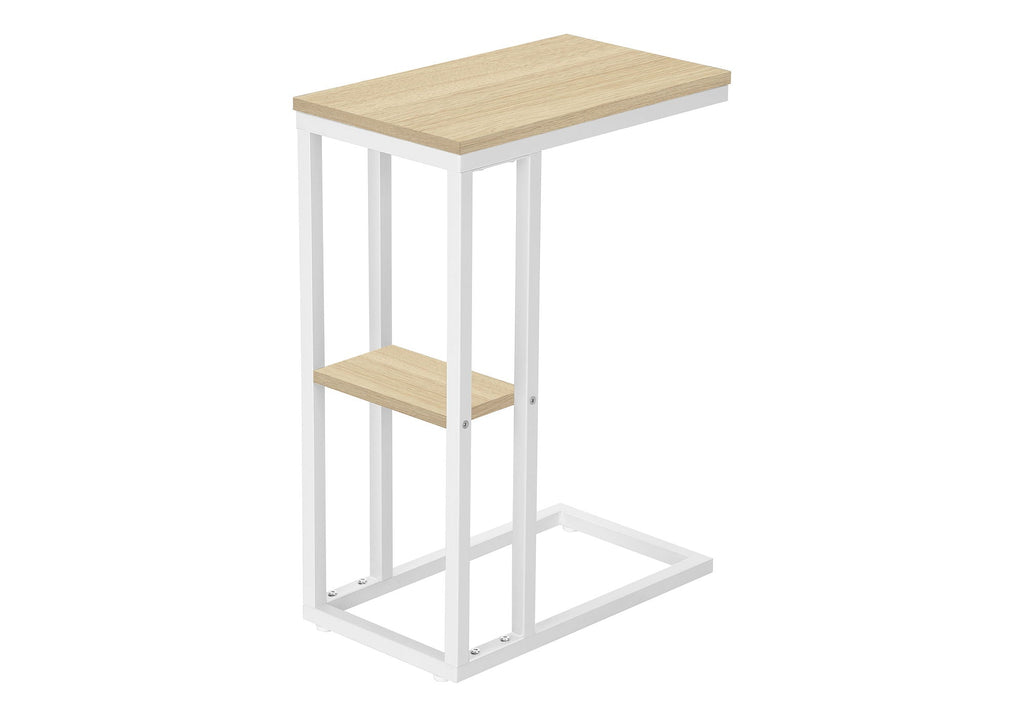 Accent Table, C-Shaped, Marble Look Contemporary & Modern Convenient Design