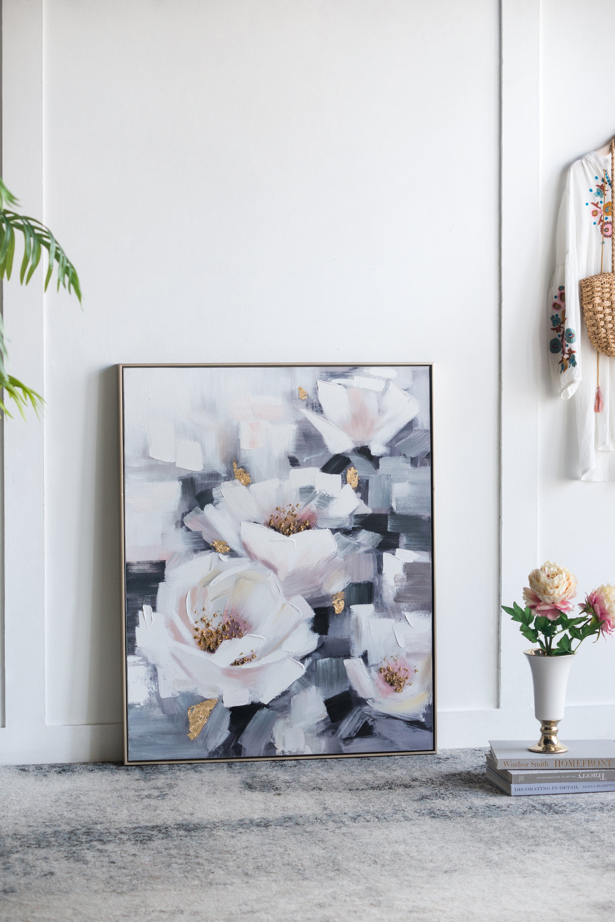 Sarah Framed Floral Wall Art, Large