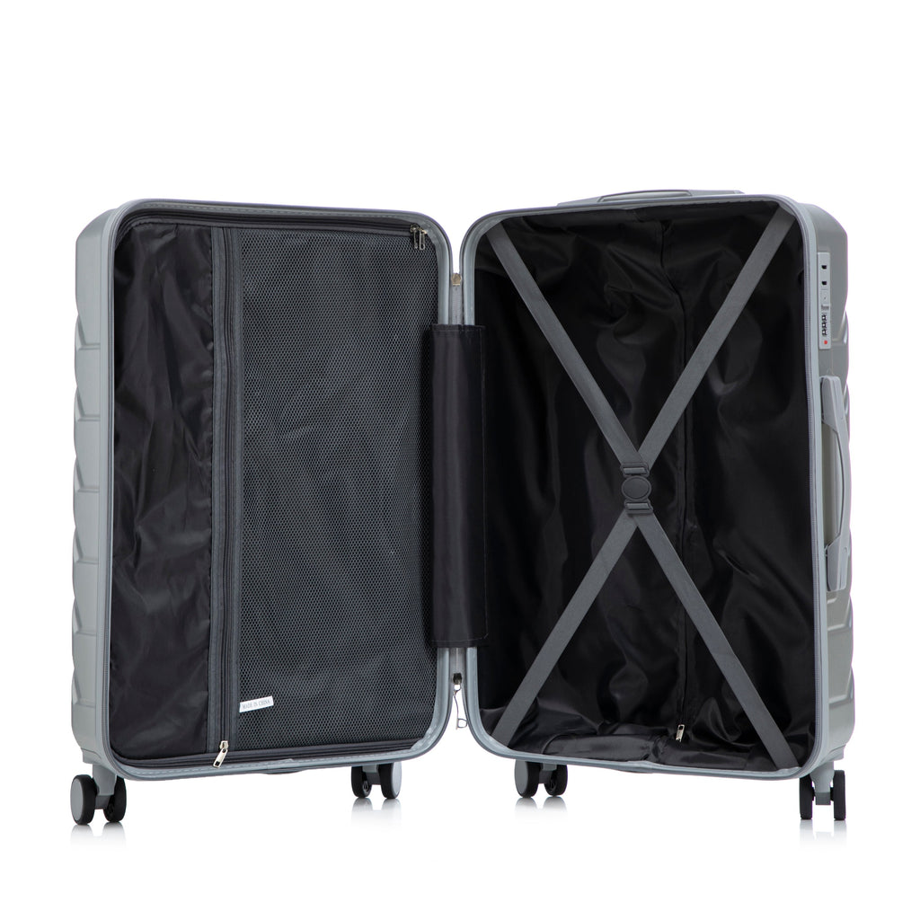 3-Piece ABS Spinner Wheel Luggage Set with Combination Lock