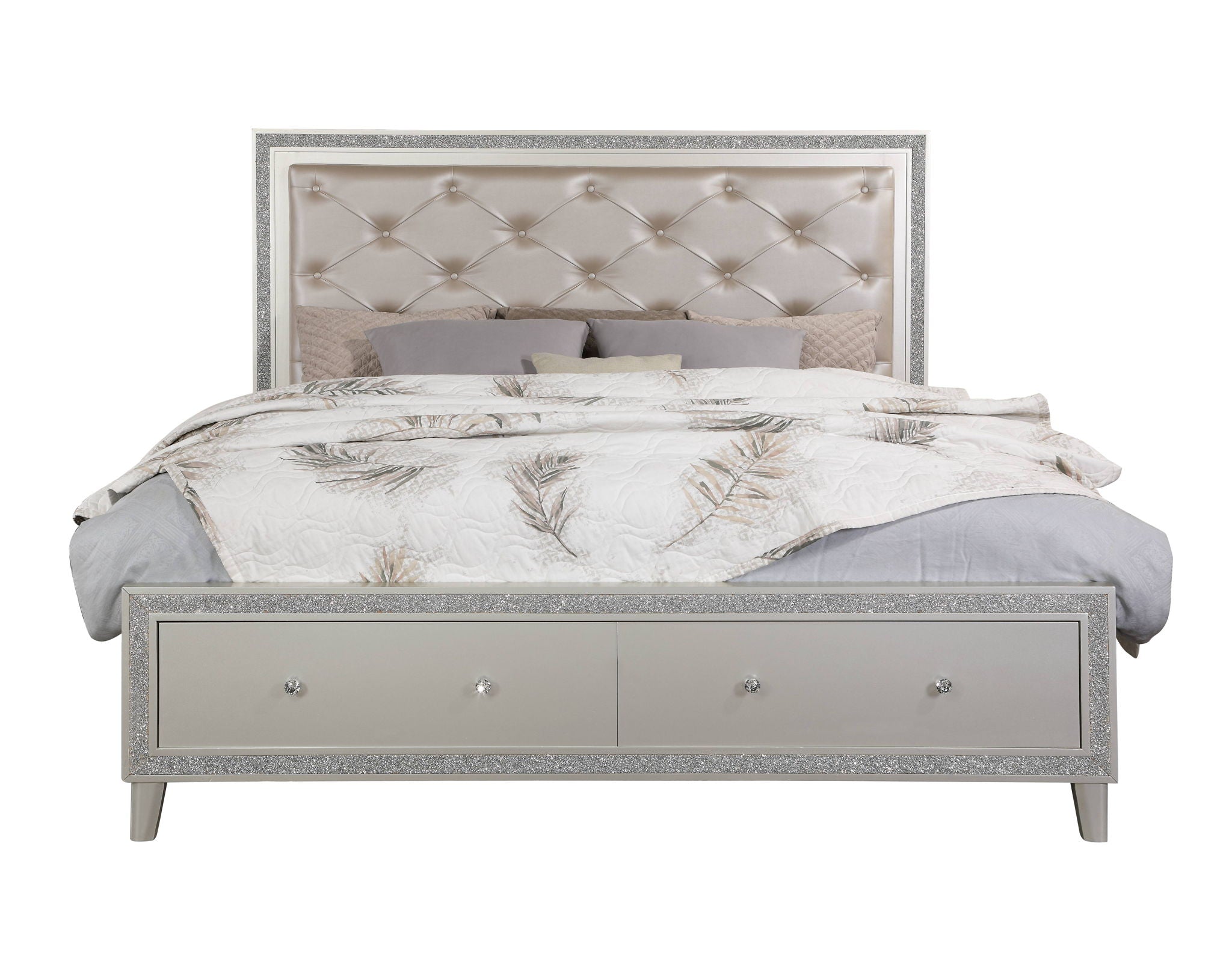 Sliverfluff Bed With LED Storage