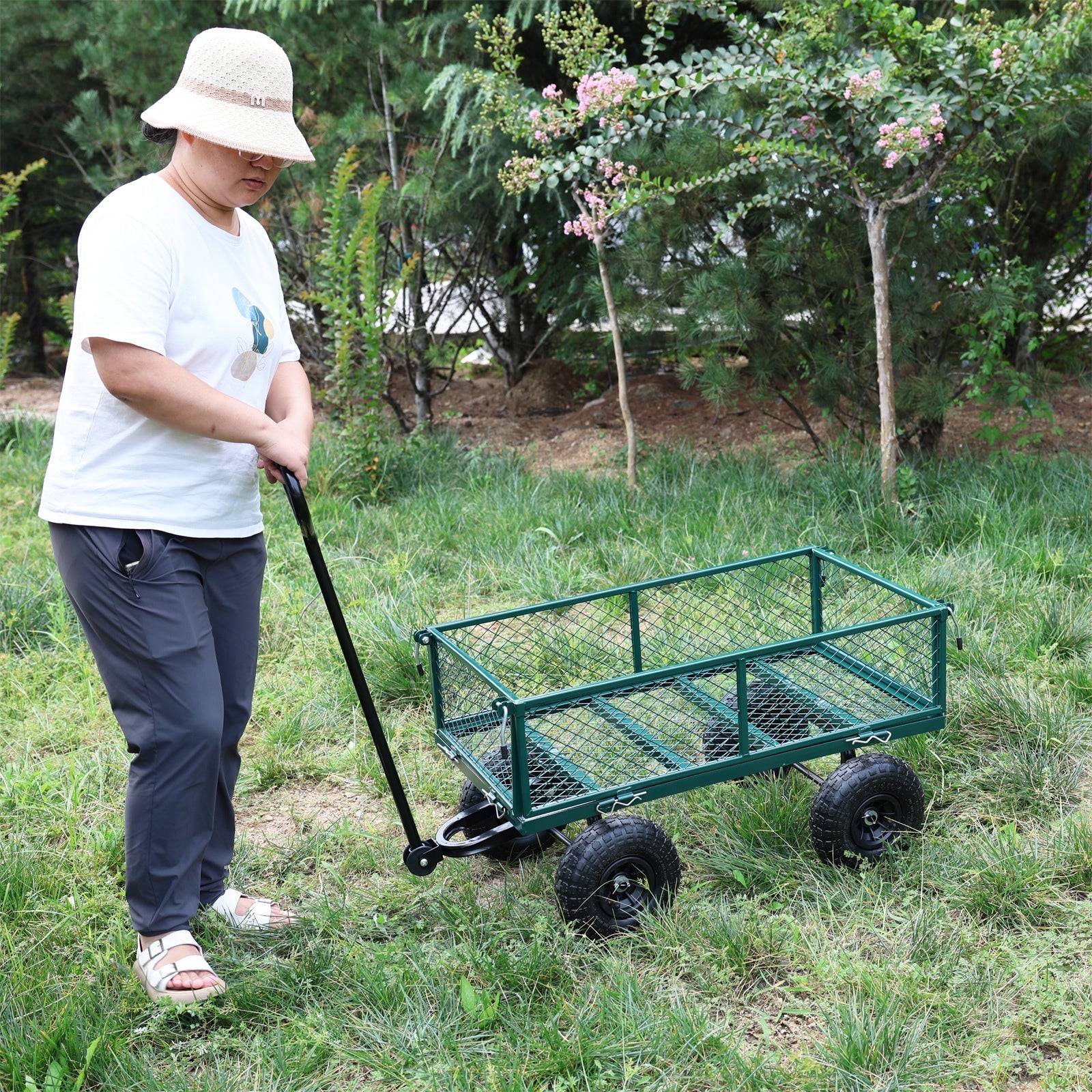 Wagon Cart Garden Cart Trucks in Green