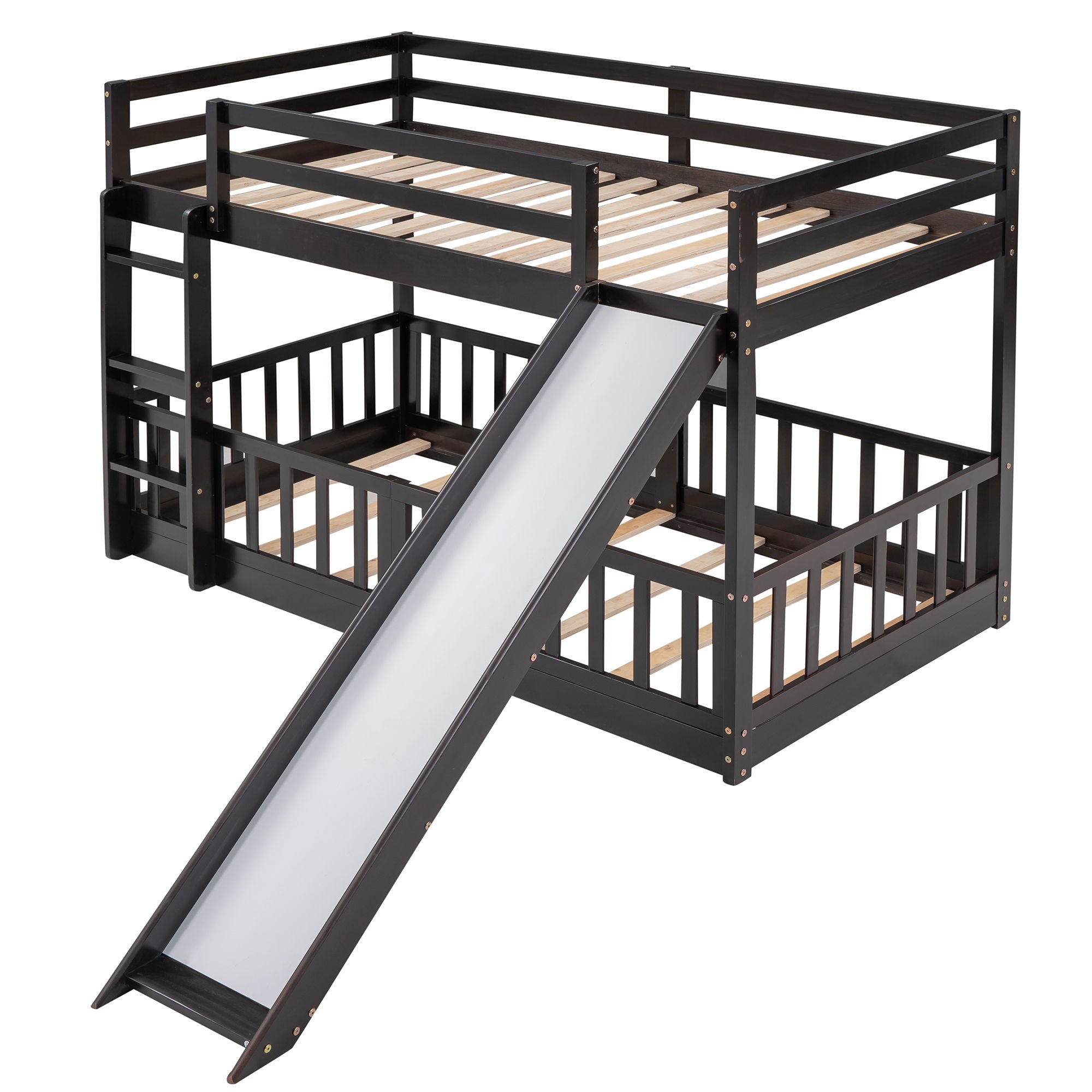 Bunk Bed With Convertible Ladder And Slide