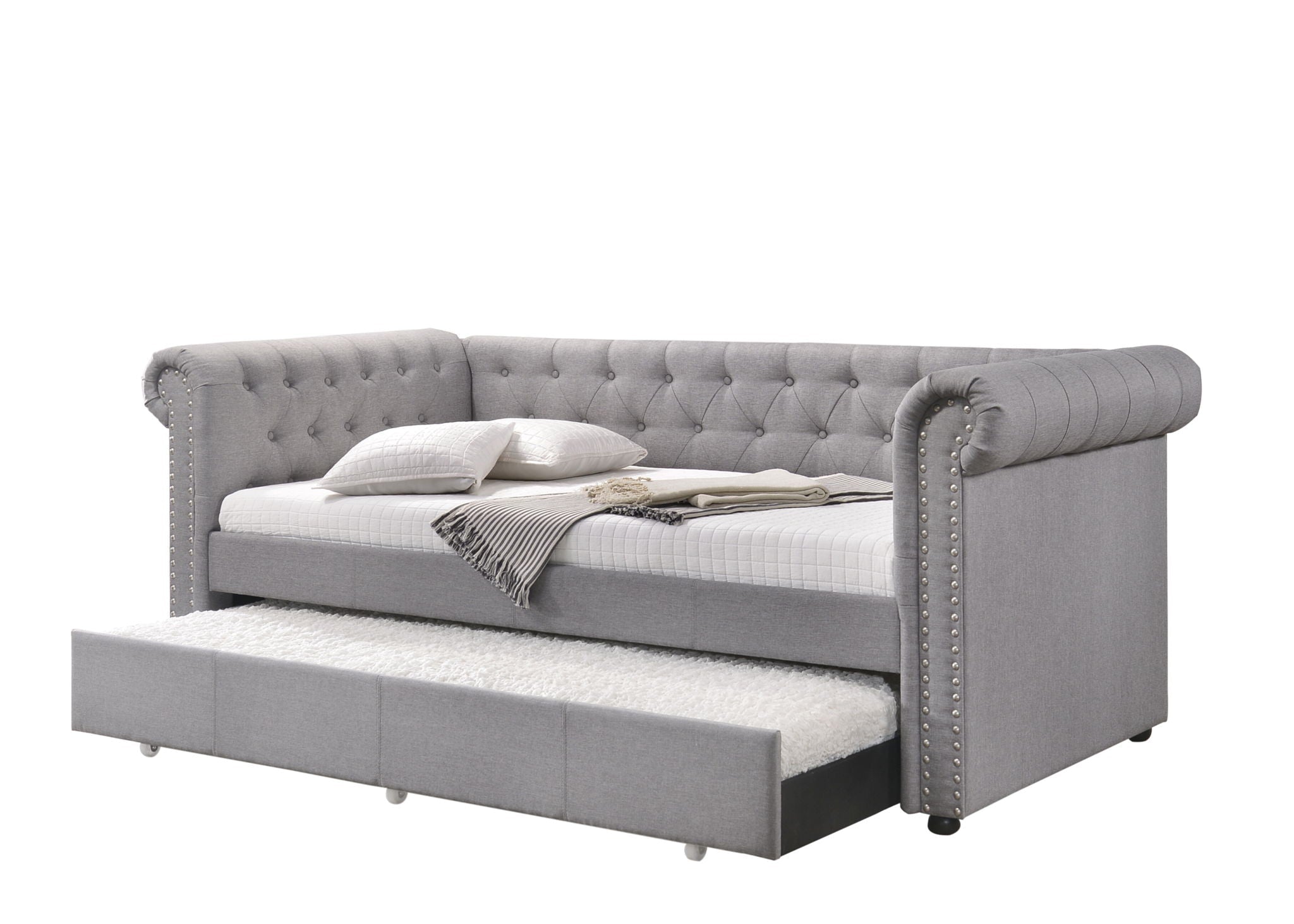 Justice Twin Daybed With Trundle - Smoke Gray