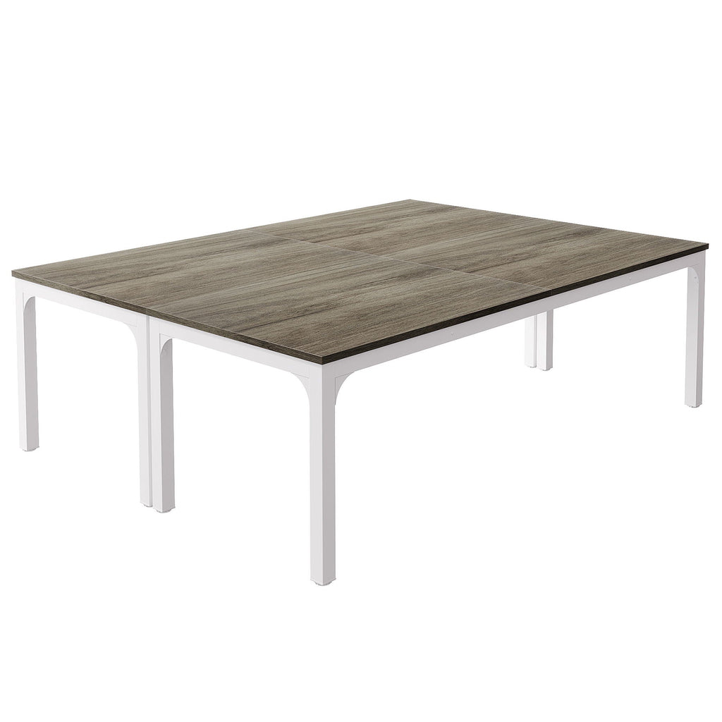 Extra Long 2 Person Computer Desk With Collaborative Workstation