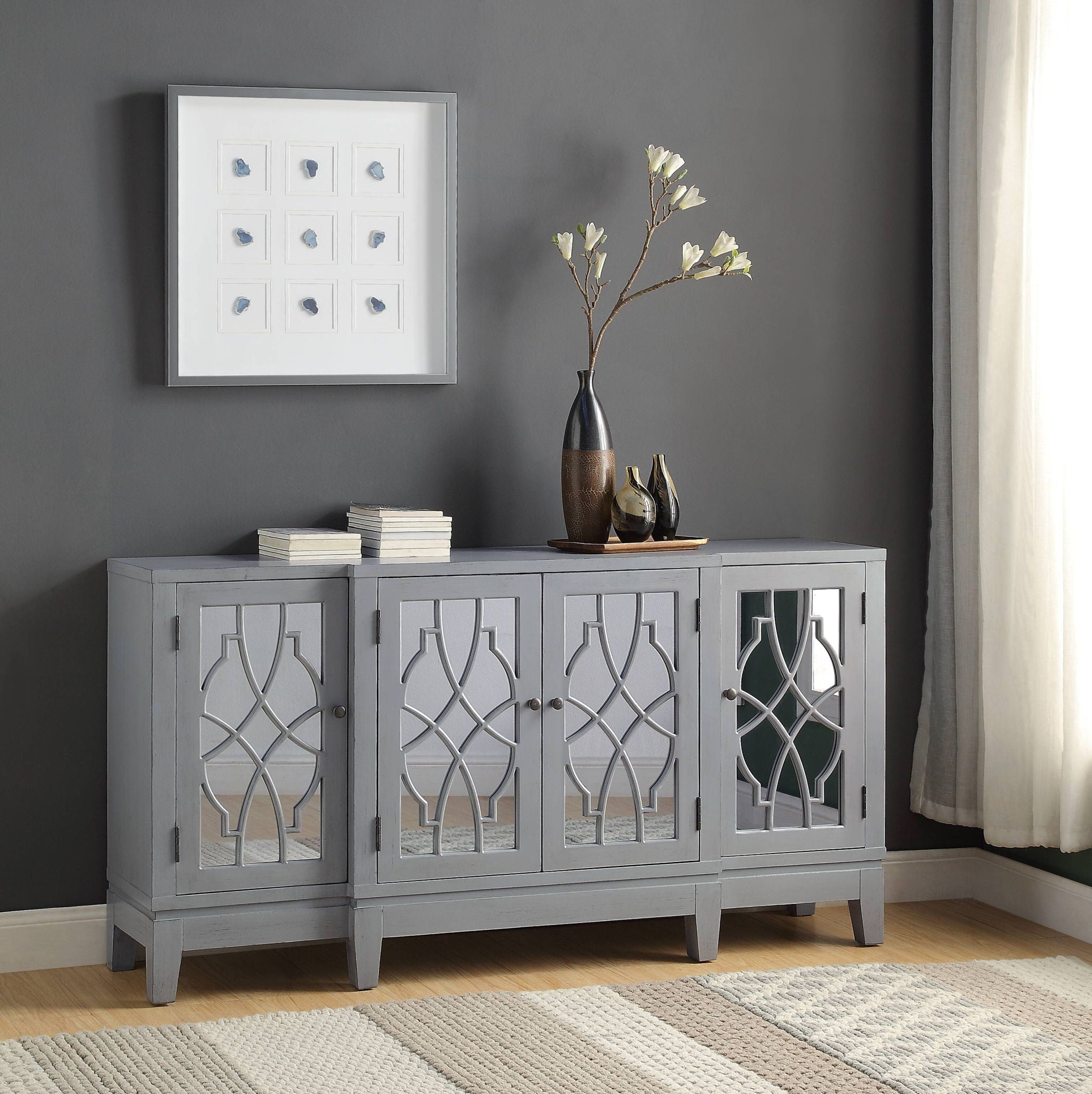Magdi Console Cabinet - Antique Gray