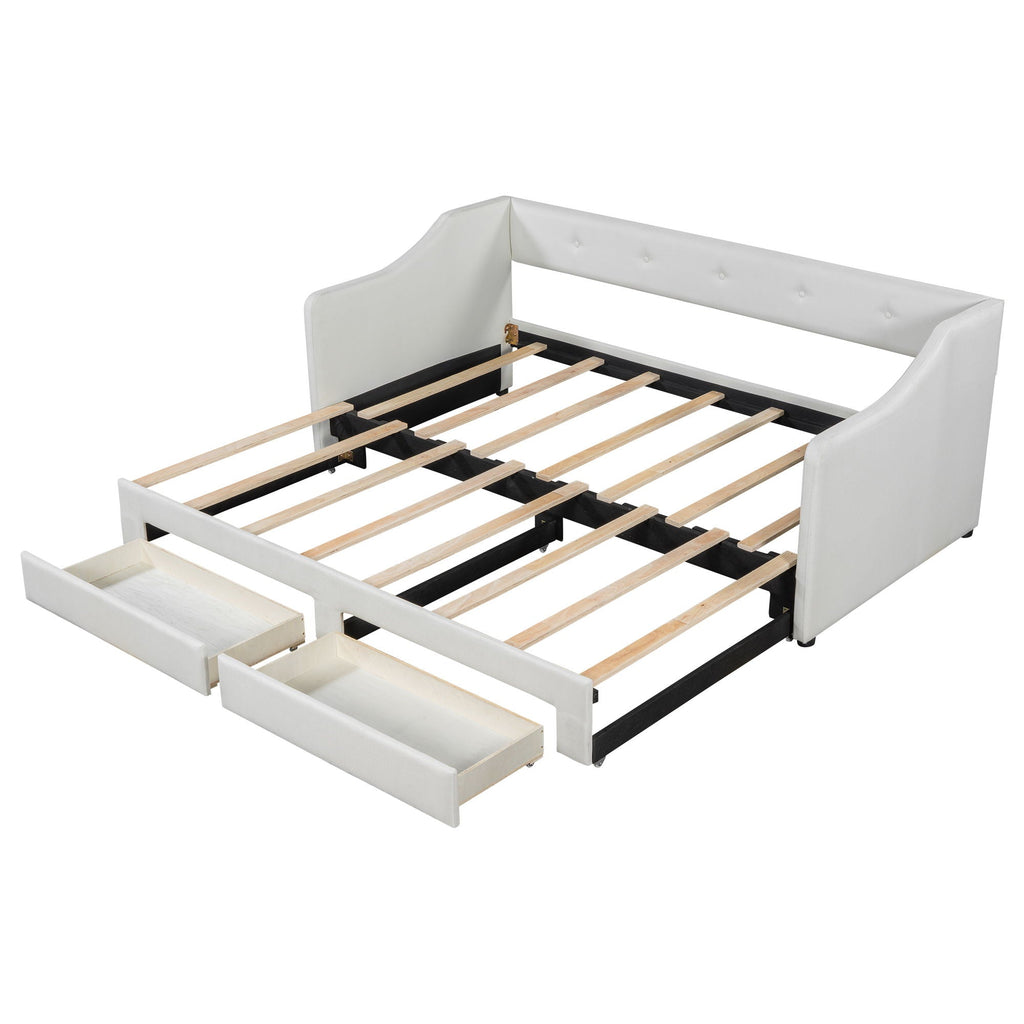 Upholstered Daybed With 2 Drawers