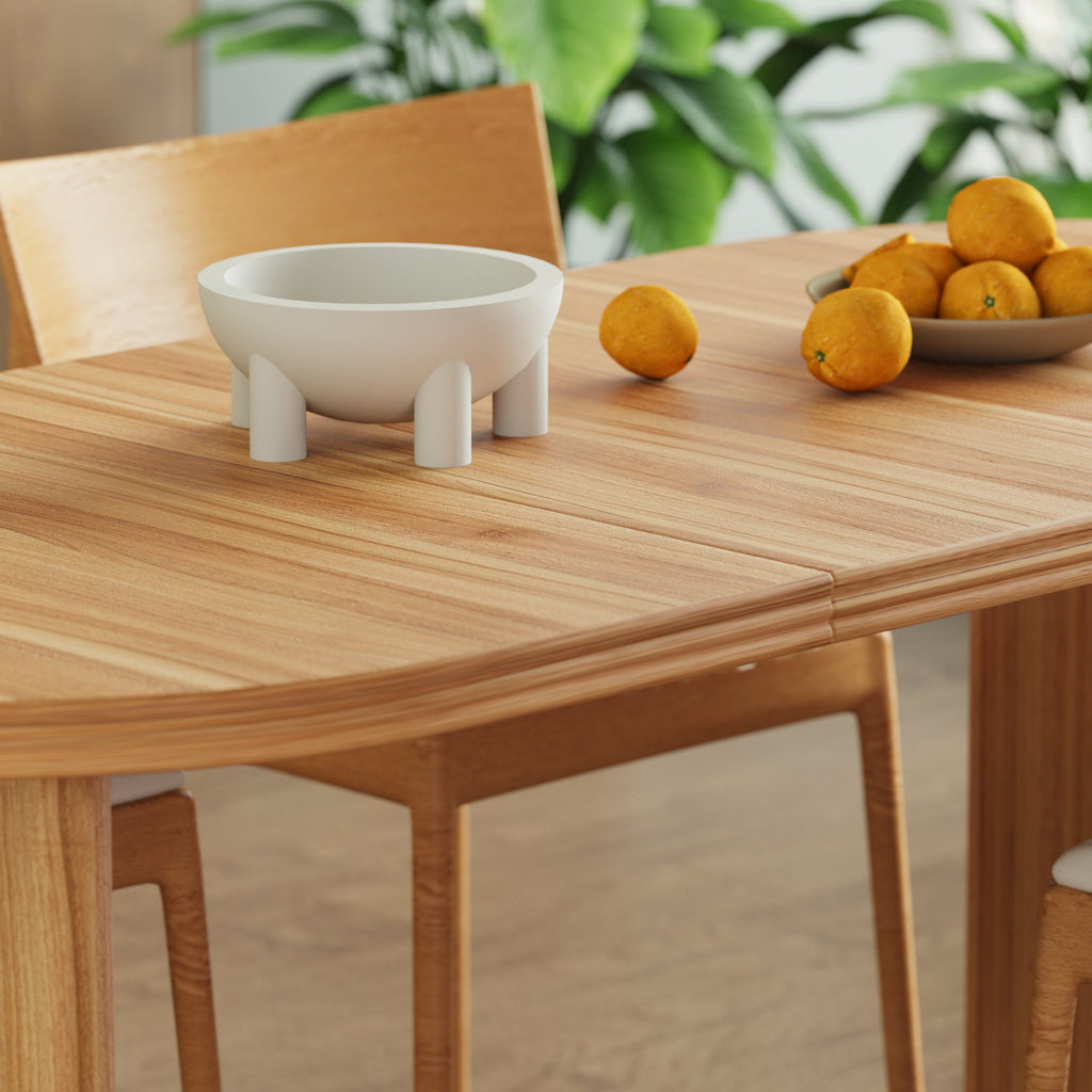 Modern Extendable Dining Table with Removable Extension Leaves