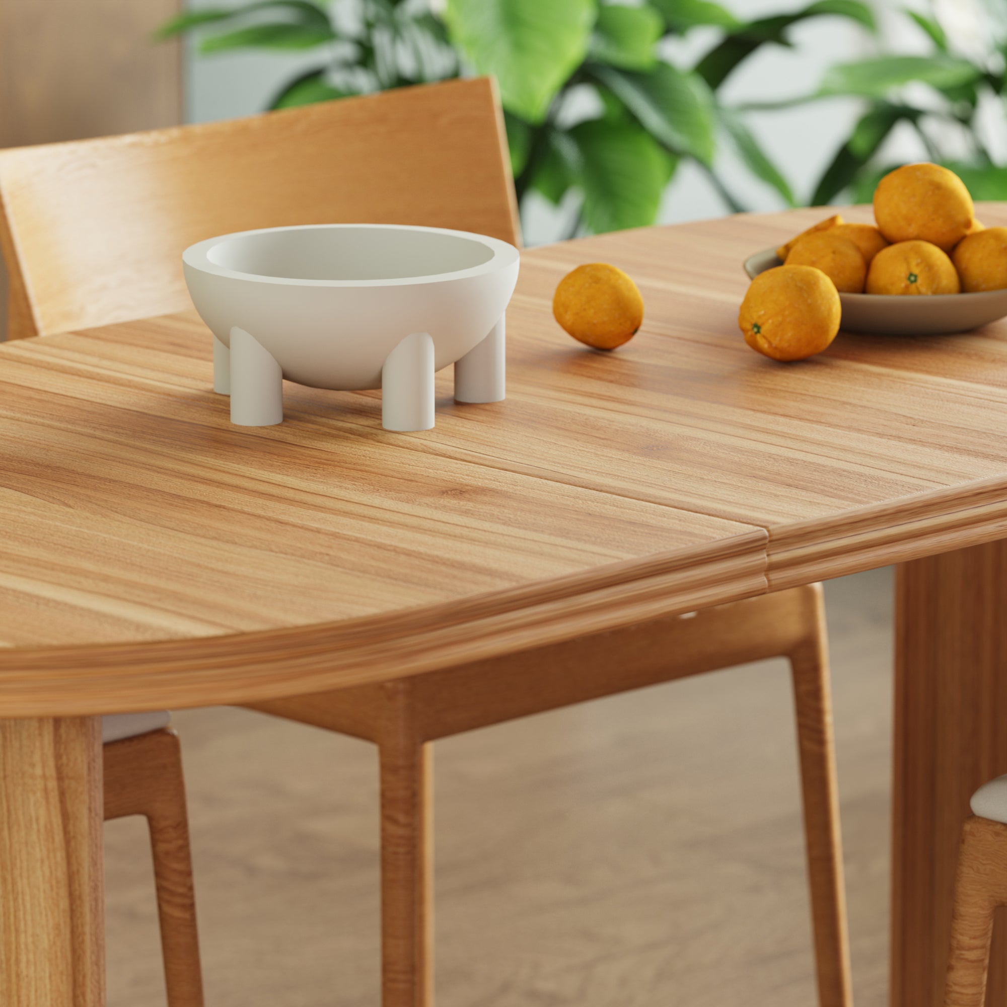 Modern Extendable Dining Table with Removable Extension Leaves