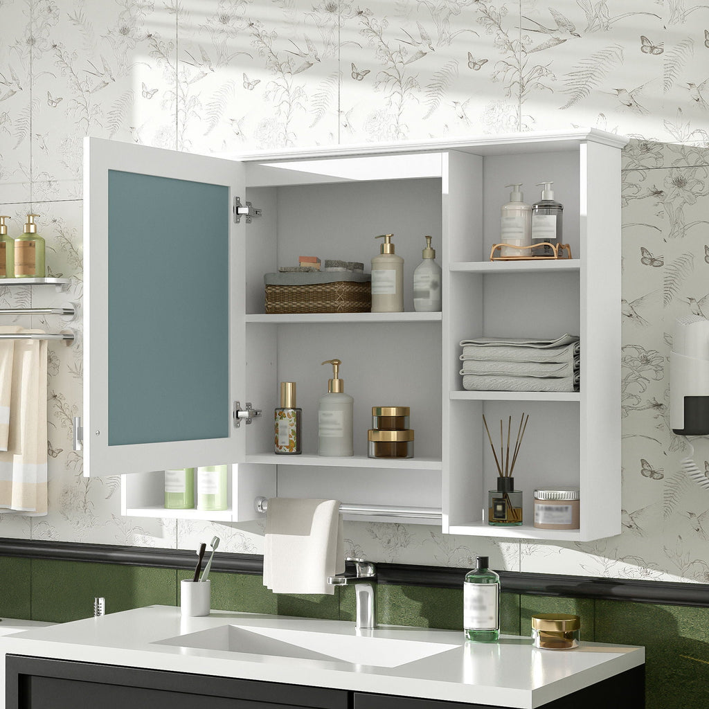3 In 1 Modern Bathroom Mirror Cabinet With Adjustable Shelf