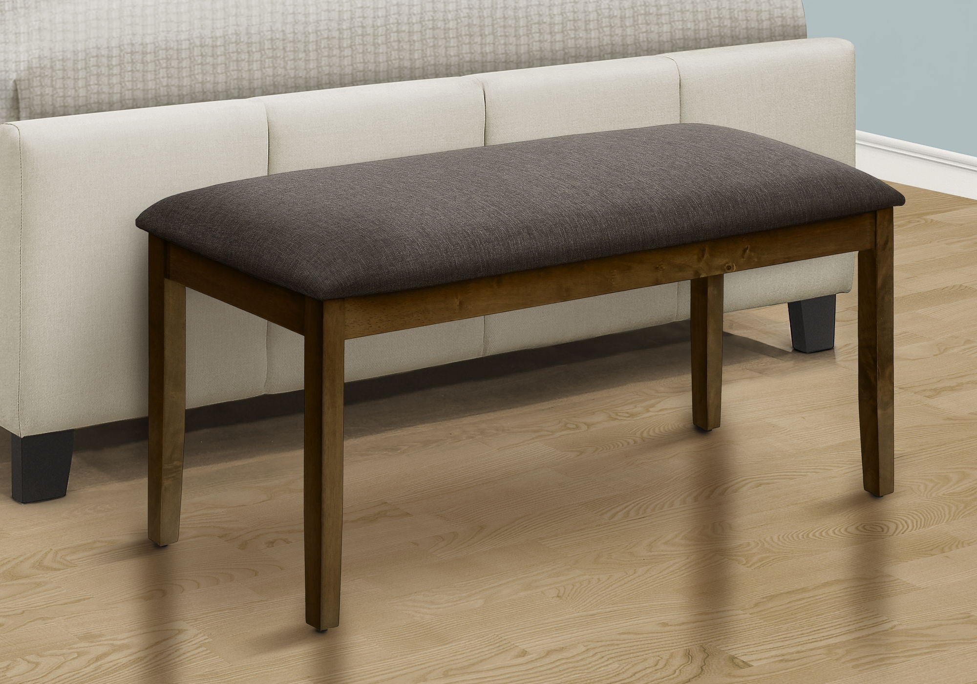 Rectangular Upholstered Hallway Bench - Transitional Design