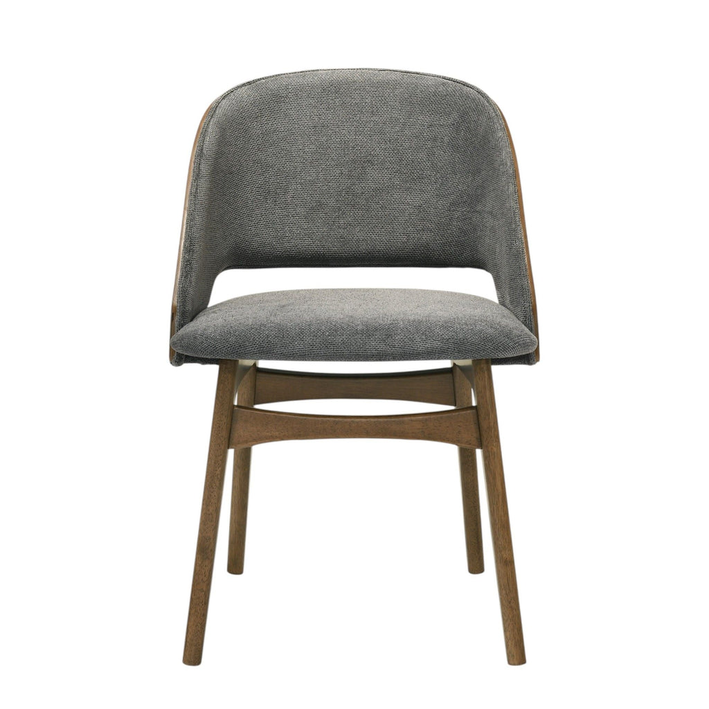 Delmon - Side Chair (Set of 2) - Gray / Walnut