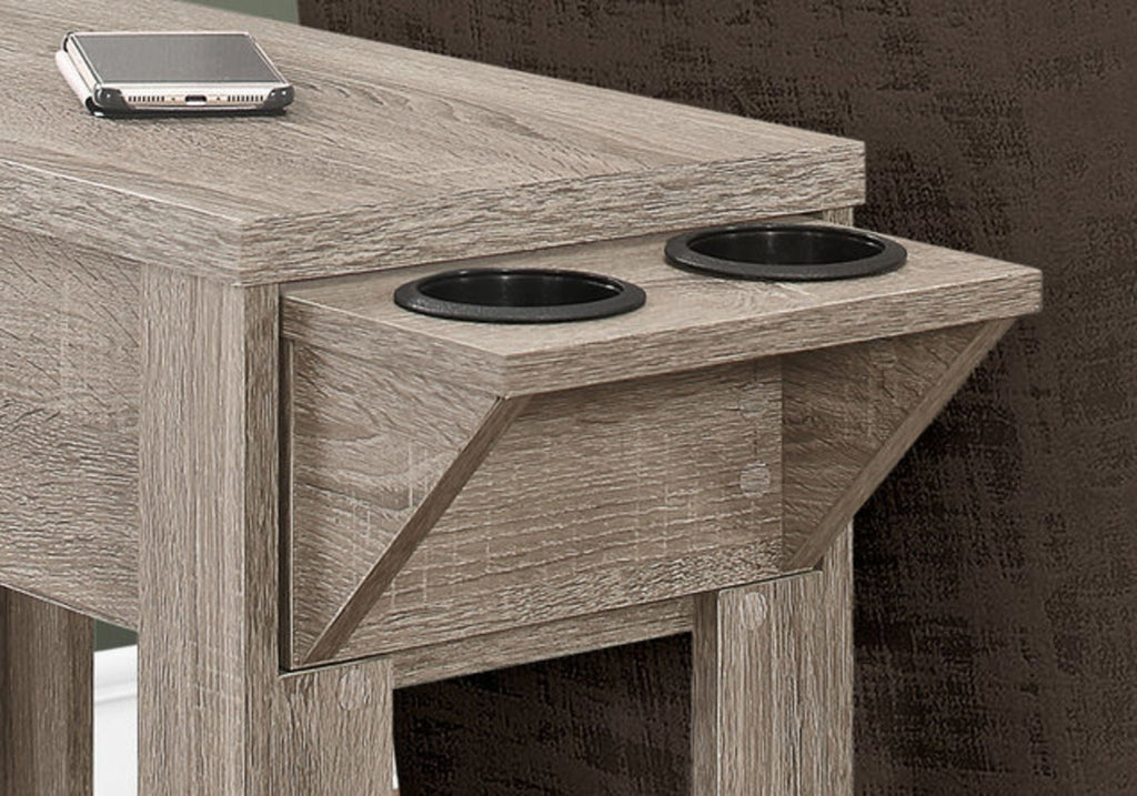 Accent Side Table with Storage and Built-In Lamp