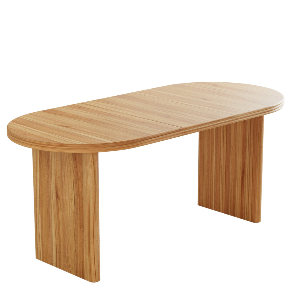 Modern Extendable Dining Table with Removable Extension Leaves