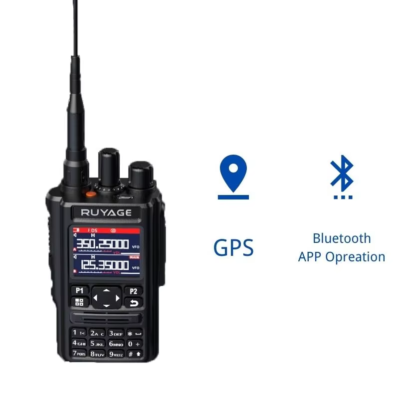 RUYAGE 6 Band Two Way Radio with GPS | Air Band FM Radio Transceiver