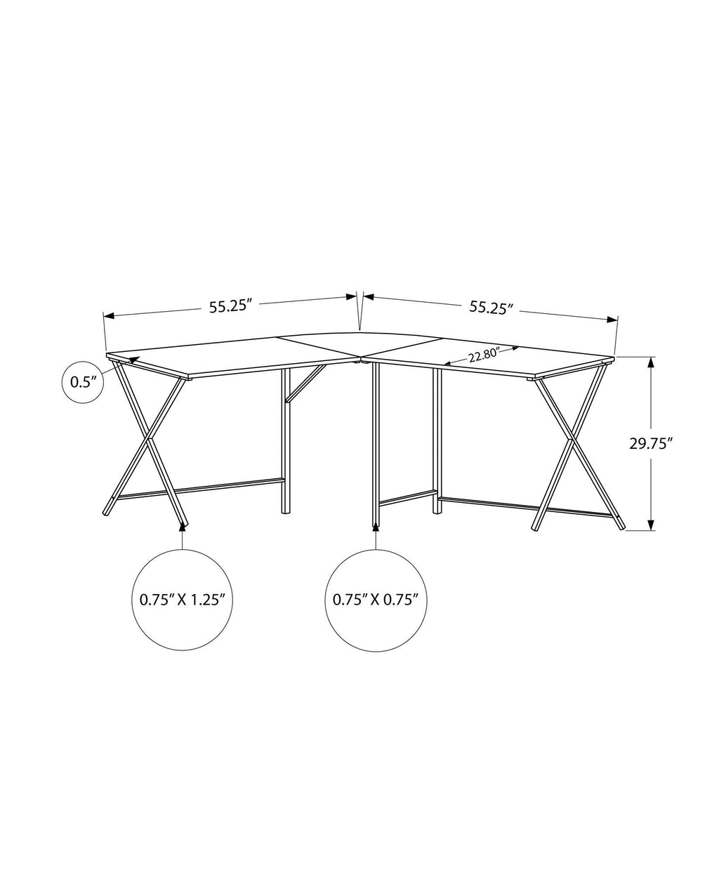 Contemporary L-Shaped Corner Computer Desk