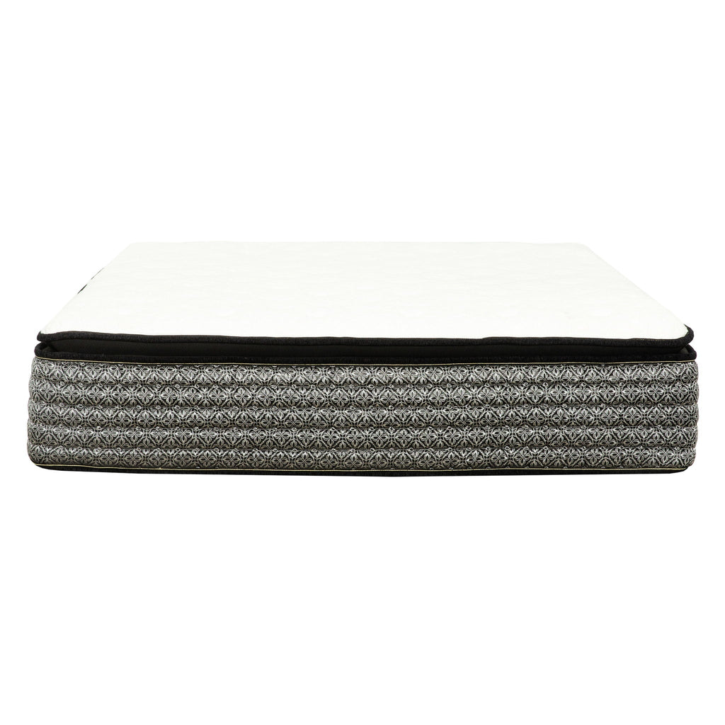 14" Premium Hybrid Mattress In A Box Plush Gel Memory Foam Top With Cooling Technology - Gray / White - Queen