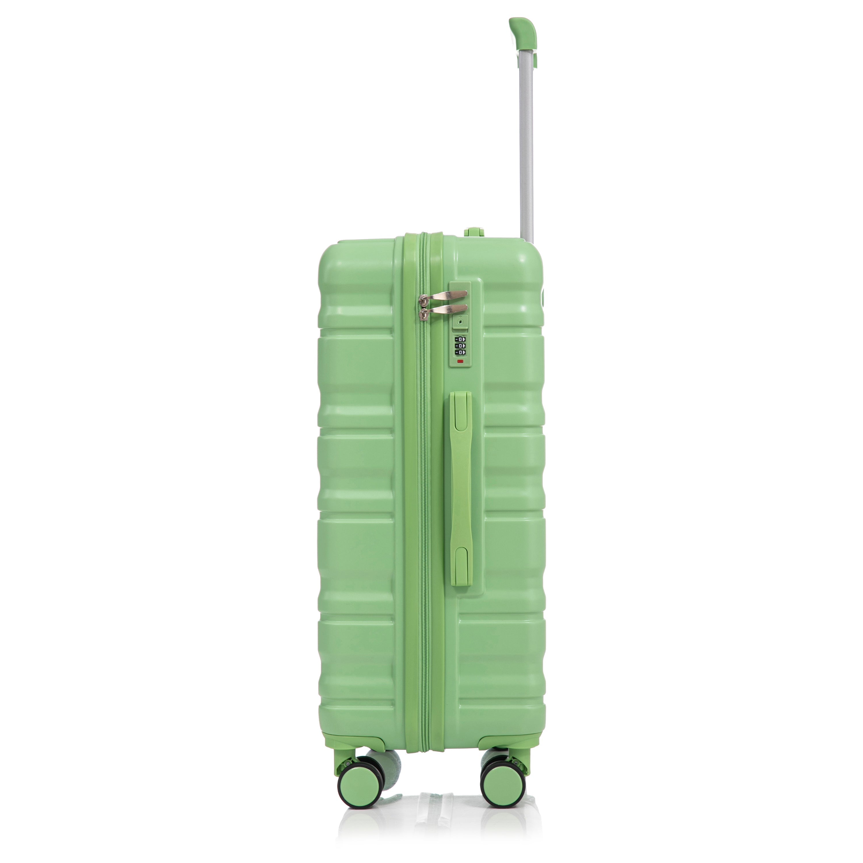 HIFINE Tourist 3-Piece Spinner Wheel Luggage Set in Green