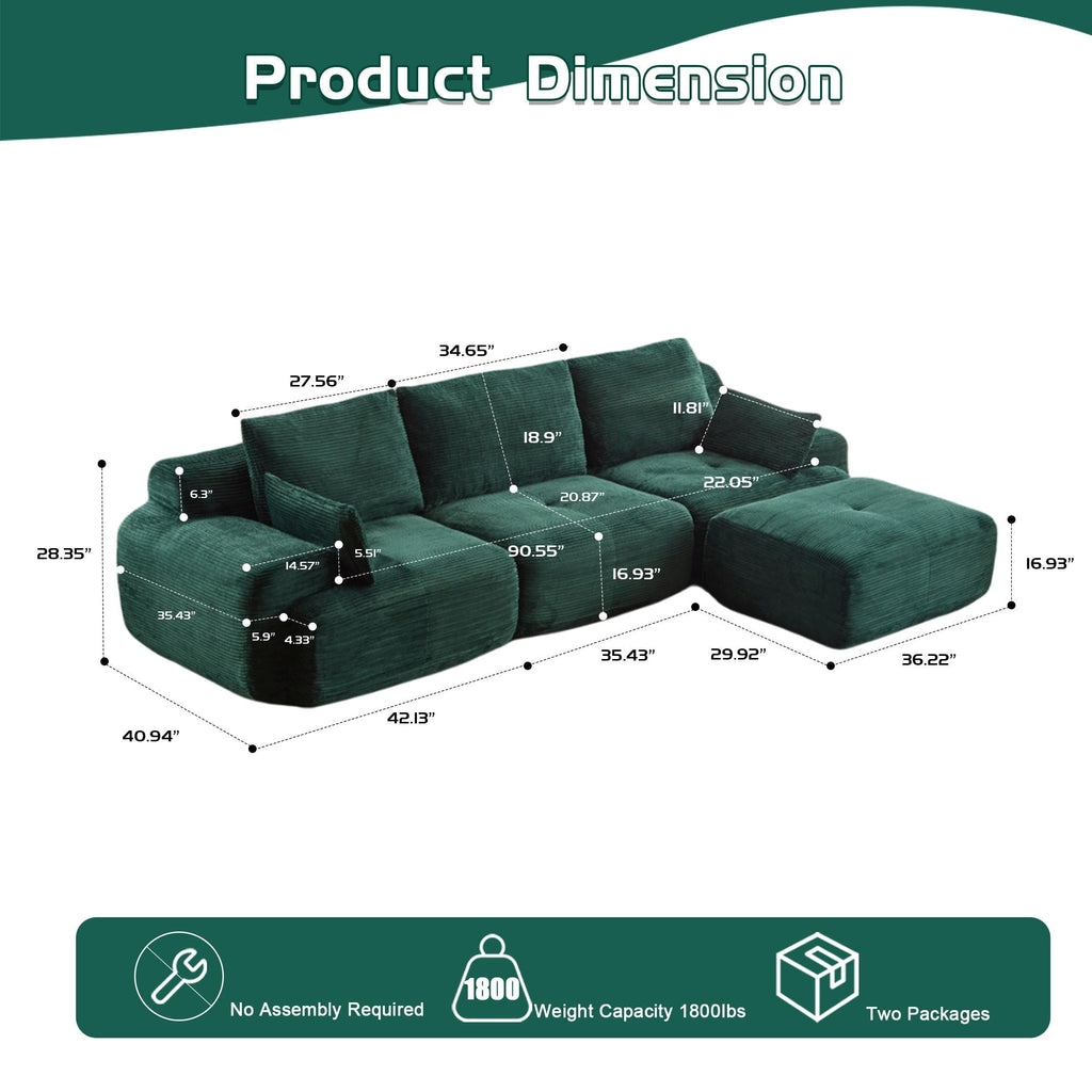 Compressed Sofa Large Sectional Couches for Living Room