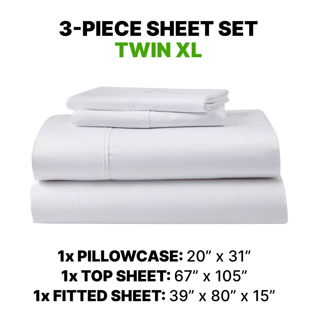 Sheet Set Luxurious Supima Cotton & TENCEL Blend with GhostGrip Bands