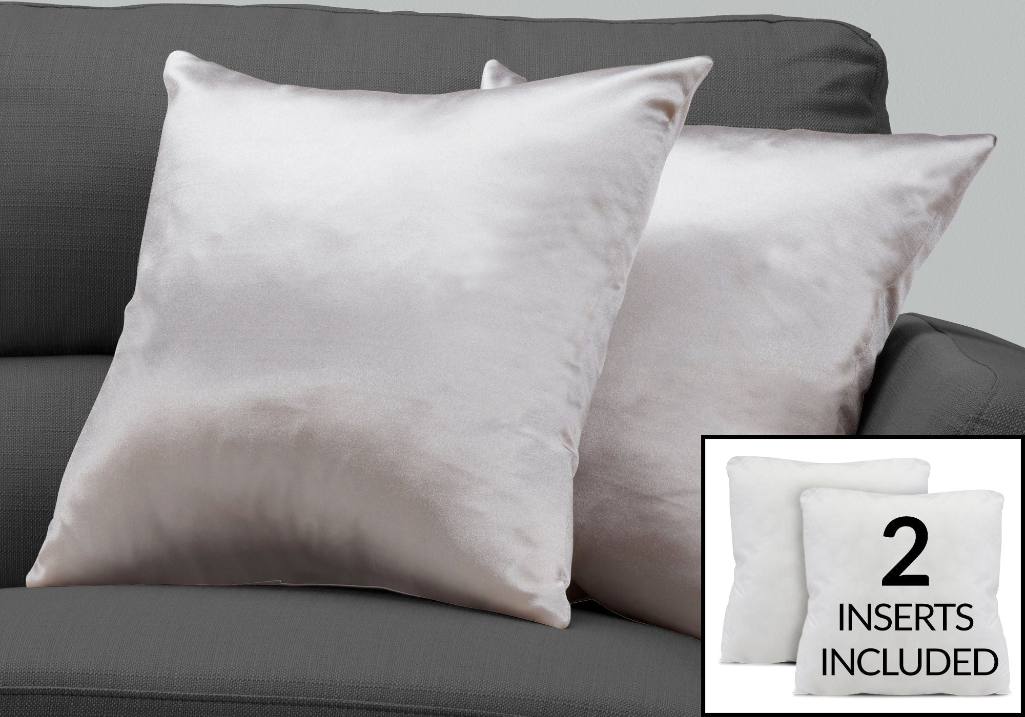 Square Decorative Throw Pillows with Hypoallergenic Insert