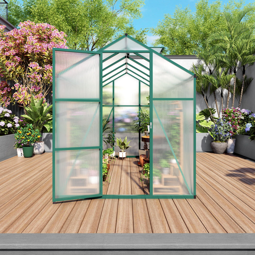 Polycarbonate Walk-In house, Raised Base For Outdoor In All Season