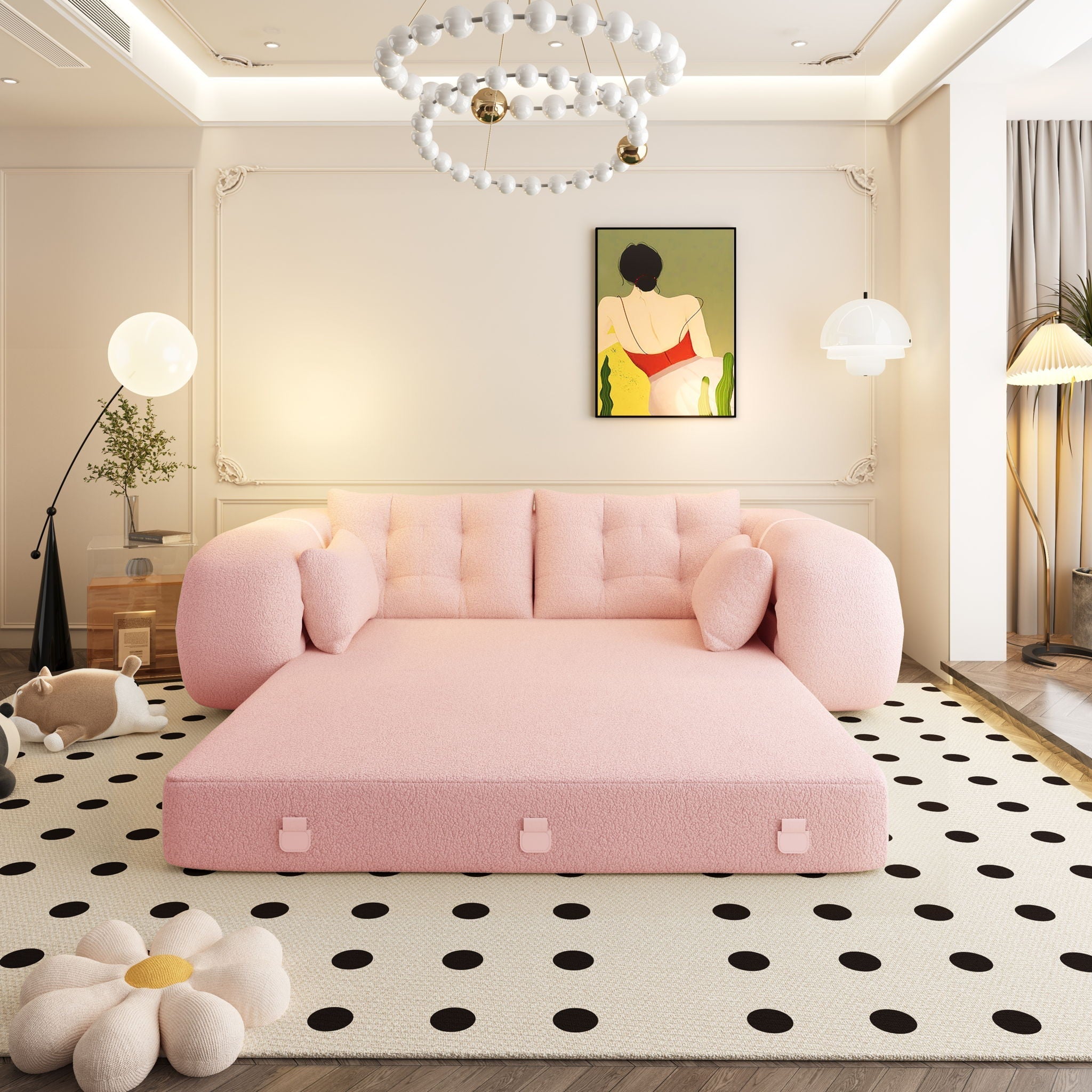 Human Dog Bed Multi Functional Foldable Sofa Bed 3 In 1