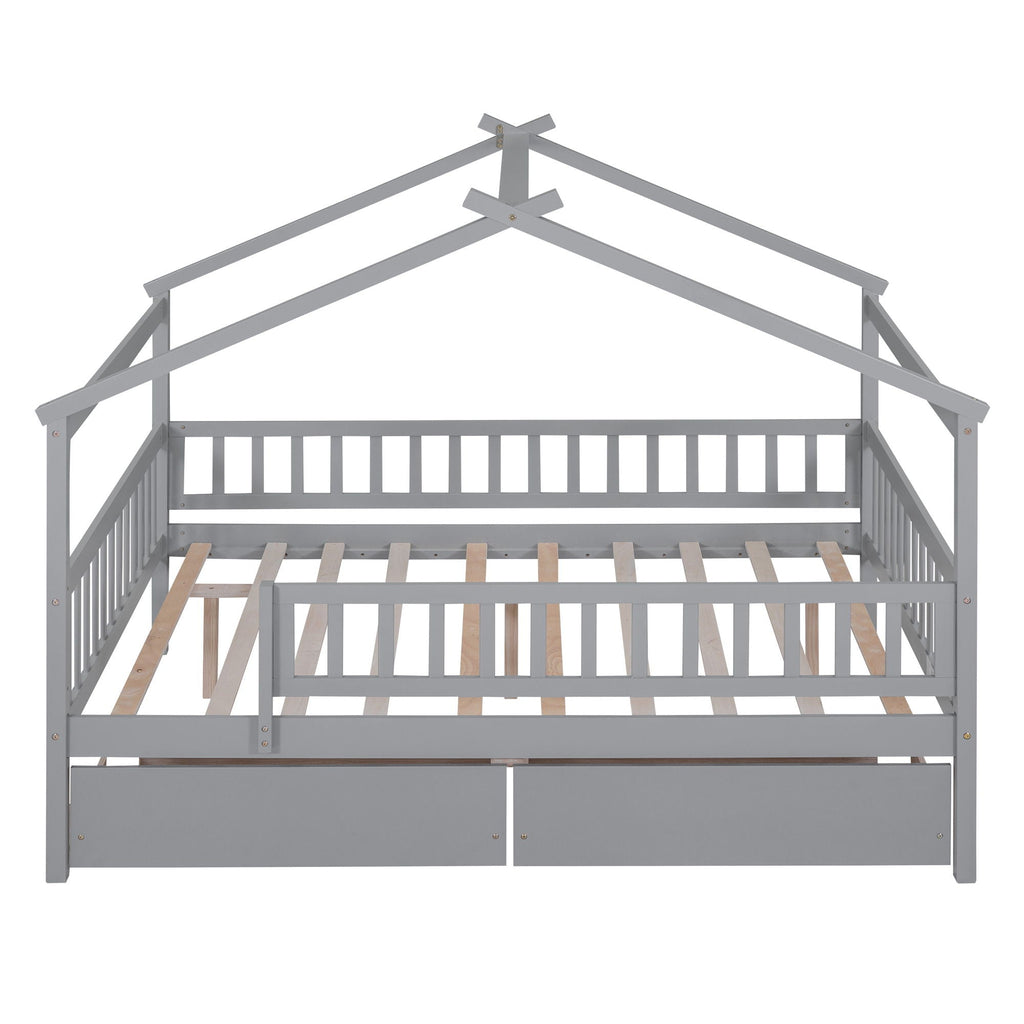 House Bed With 2 Drawers