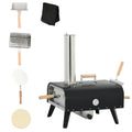 Outsunny Outdoor Pizza Oven with 12" Rotating Stone and Foldable Legs