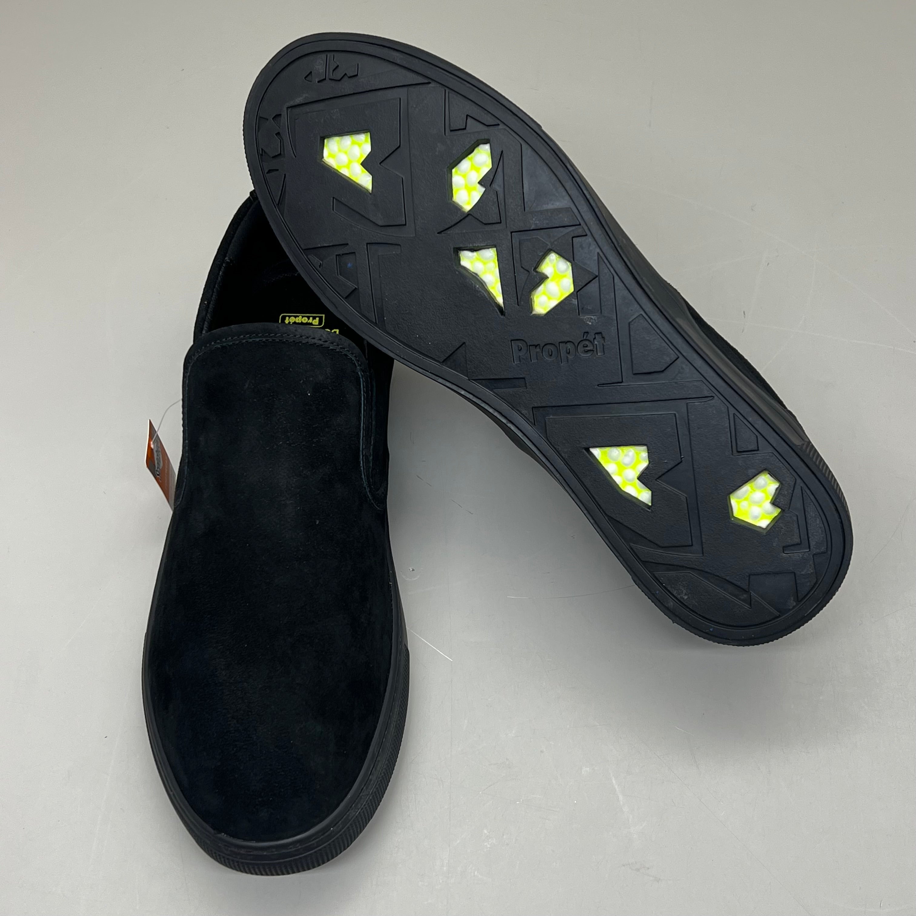 PROPET Kip Suede Slip-On Durocloud Foam Footbed Men's Sz 11.5 M(D) Black MCX074S