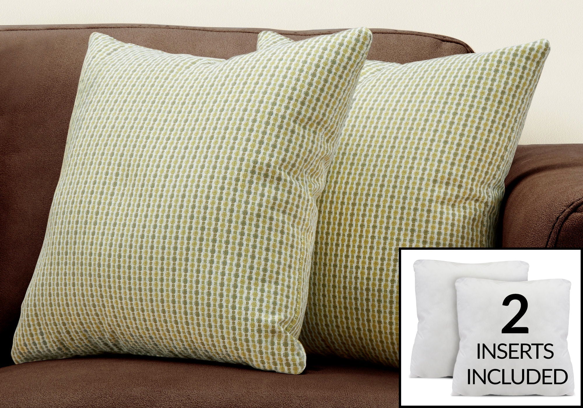 8th Street Square Decorative Throw Pillows with Insert