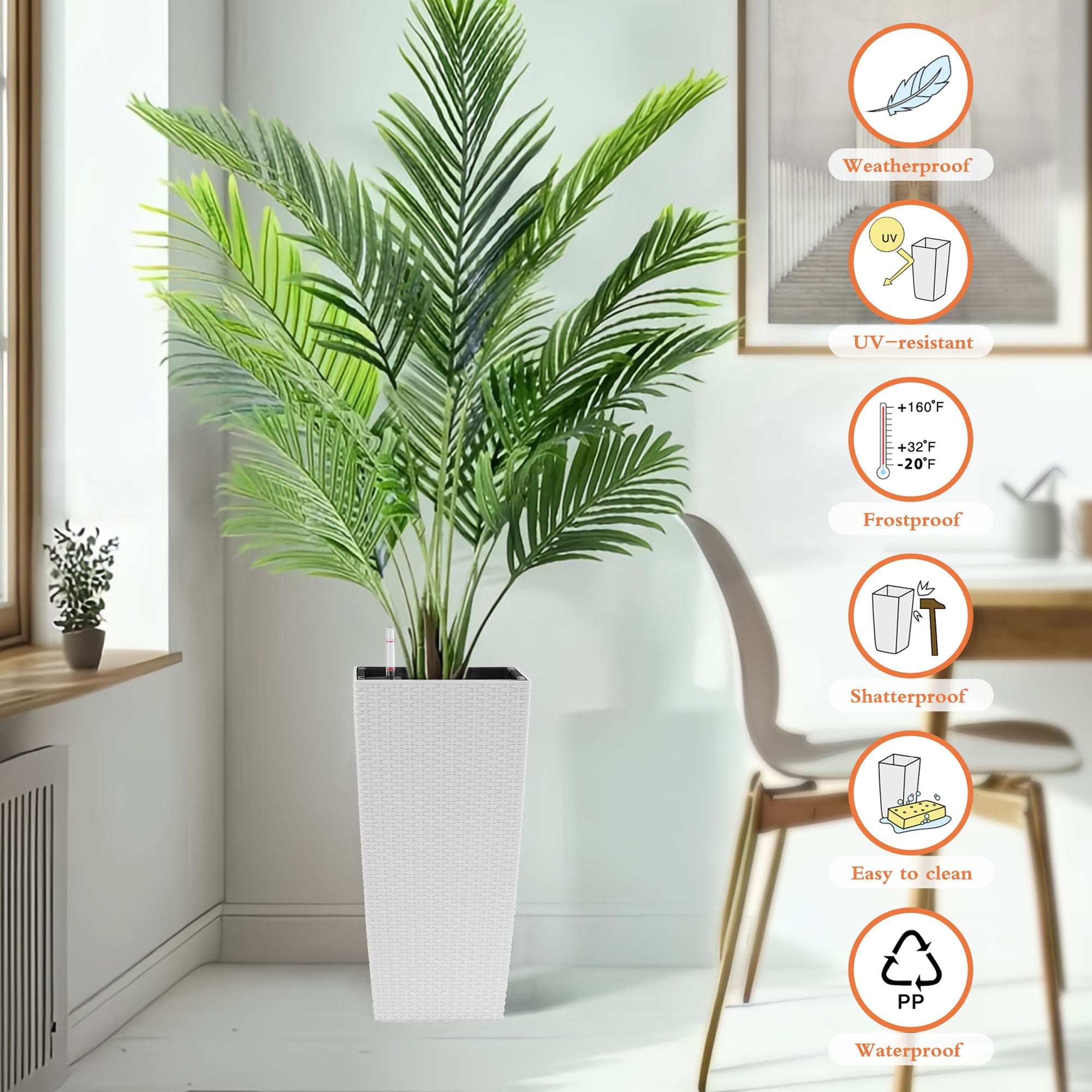 Indoor Outdoor Planter With Automatic Watering System