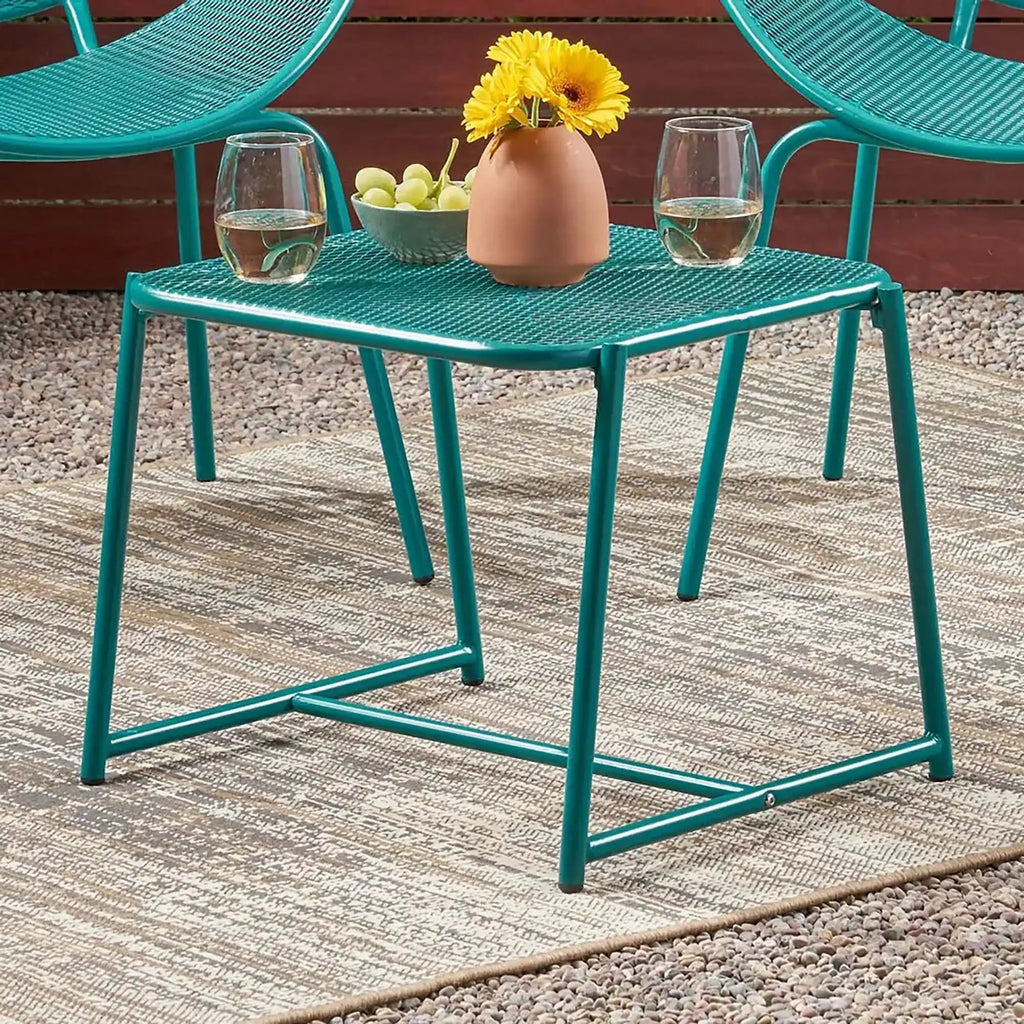 Outdoor Iron Chair With Mesh Design