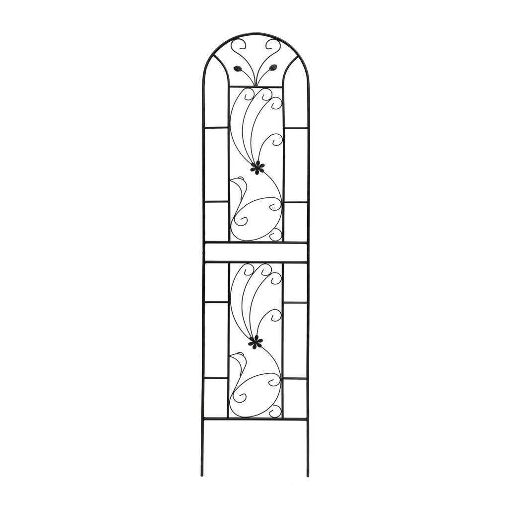 4 Pack Metal Garden Trellis 86.7'' x 19.7'' Rustproof Black