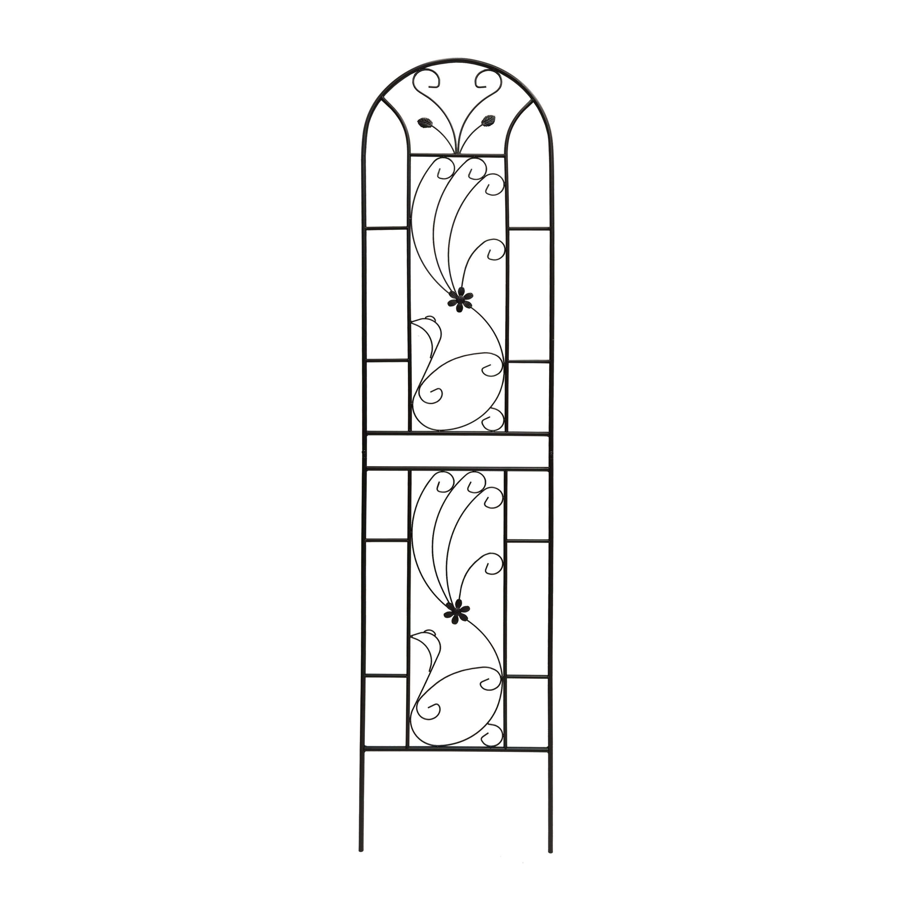 4 Pack Metal Garden Trellis 86.7'' x 19.7'' Rustproof Black